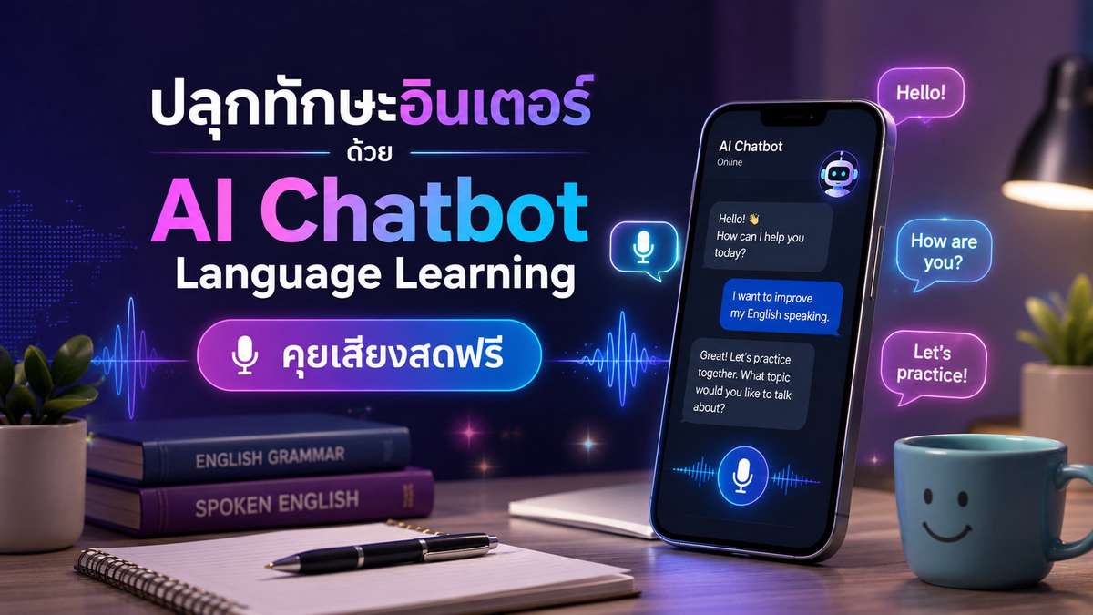 ปลุกทักษะอินเตอร์ด้วย AI Chatbot Language Learning คุยเสียงสดฟรี